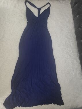 Navy Blue Racerback Maxi Dress - Brand Unspecified